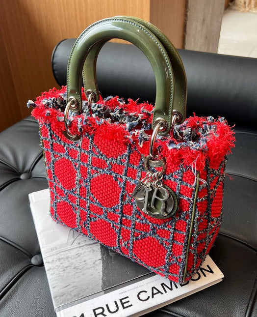 Sold Lady Dior Medium Tweed Handbag