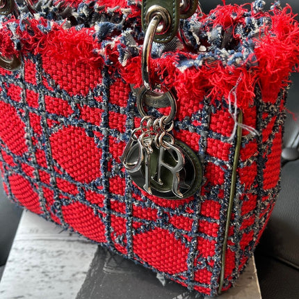 Sold Lady Dior Medium Tweed Handbag