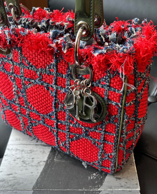 Sold Lady Dior Medium Tweed Handbag