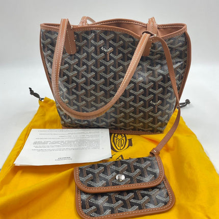 Sold Goyard Anjou Mini Tote Brown leather