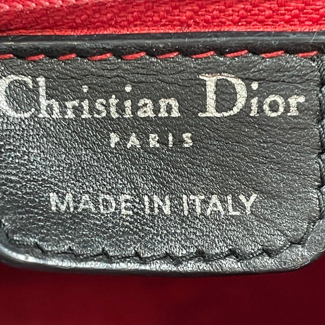 Sold Lady Dior Medium Black Cannage Lambskin Leather