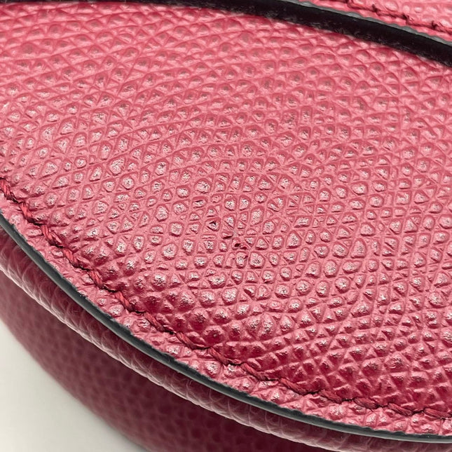 Sold Dior Saddle bag red grain leather mini size with strap