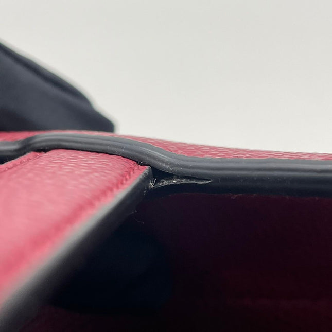 Sold Dior Saddle bag red grain leather mini size with strap