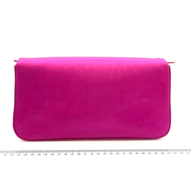 Sold FENDI Baguette Pink Silk with Large Crystals