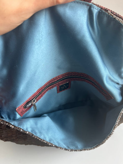 Fendi baguette silk lining interior