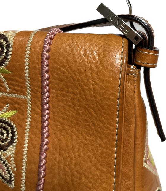 Sold  Fendi Mamma Baguette Brown leather with embroidery