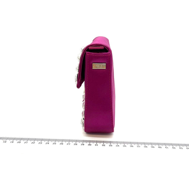 Sold FENDI Baguette Pink Silk with Large Crystals