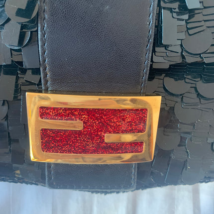 Sold Fendi Baguette Glitter black sequins