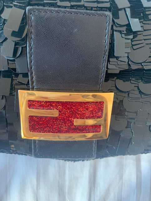 Sold Fendi Baguette Glitter black sequins