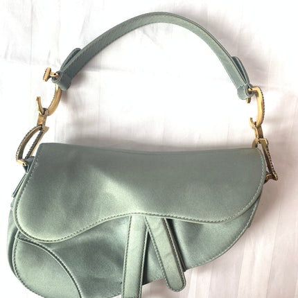 Sold Dior Saddle Mini Silk grey with crystals