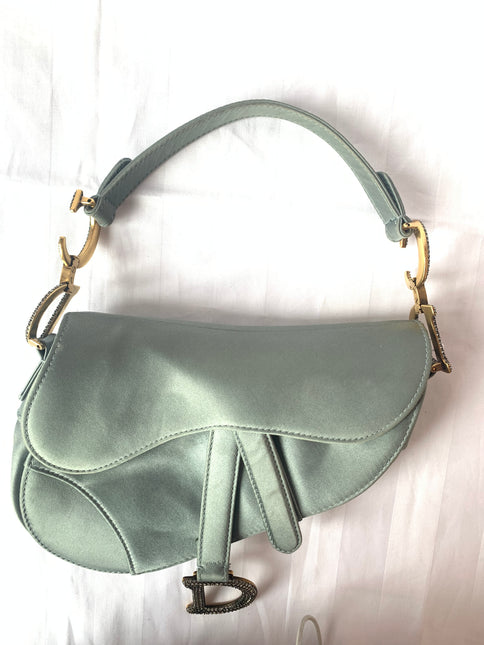 Sold Dior Saddle Mini Silk grey with crystals