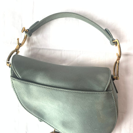 Sold Dior Saddle Mini Silk grey with crystals