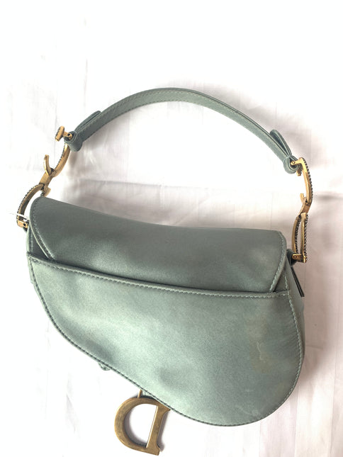 Sold Dior Saddle Mini Silk grey with crystals