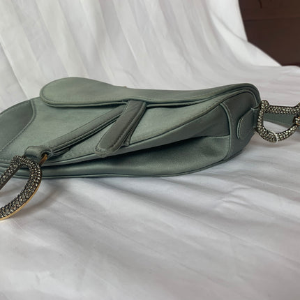 Sold Dior Saddle Mini Silk grey with crystals