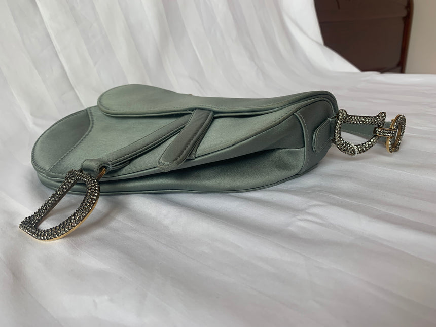 Sold Dior Saddle Mini Silk grey with crystals