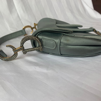 Sold Dior Saddle Mini Silk grey with crystals