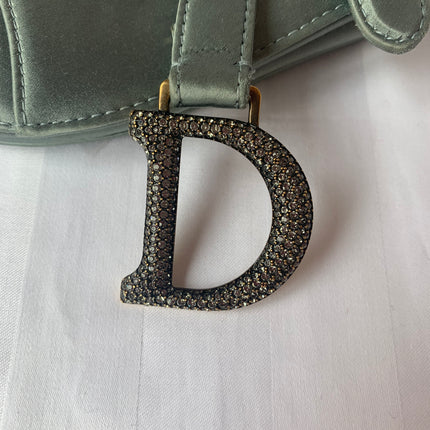 Sold Dior Saddle Mini Silk grey with crystals