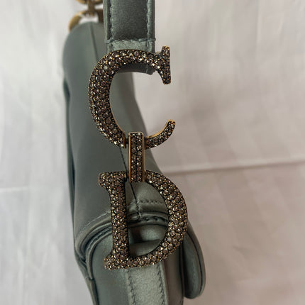 Sold Dior Saddle Mini Silk grey with crystals