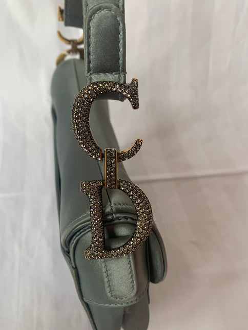 Sold Dior Saddle Mini Silk grey with crystals