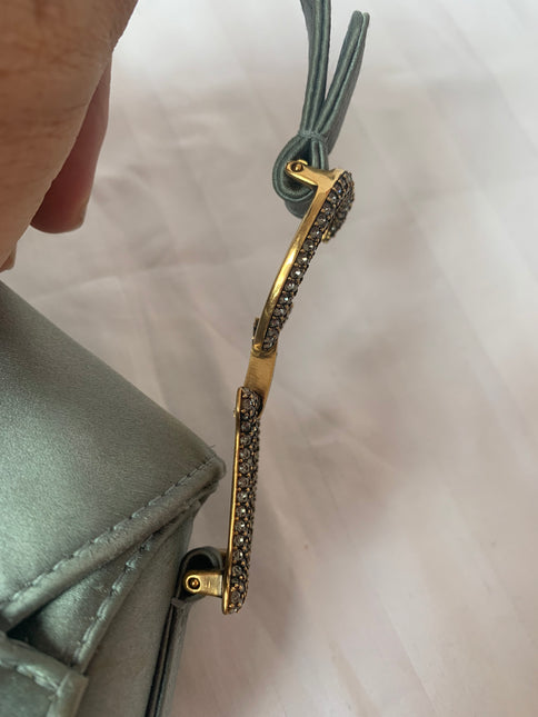 Sold Dior Saddle Mini Silk grey with crystals