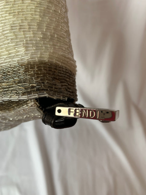 Sold Fendi Baguette Glitter white and grey