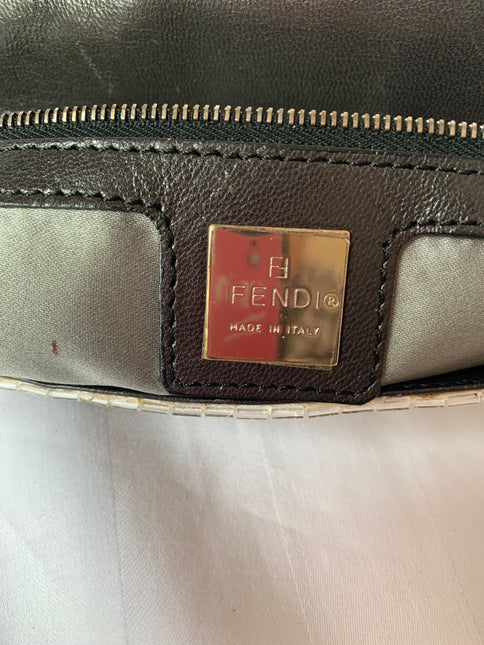 Sold Fendi Baguette Glitter white and grey