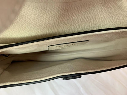 Dior Saddle bag white grain leather mini interior