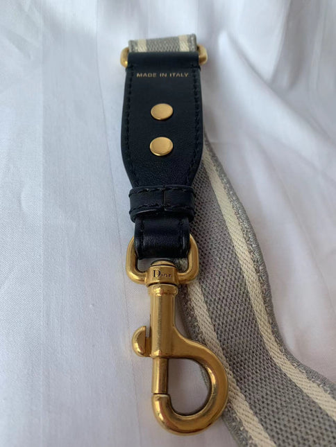 Sold Dior Strap Grey canvas with Dior Logo Embroidery