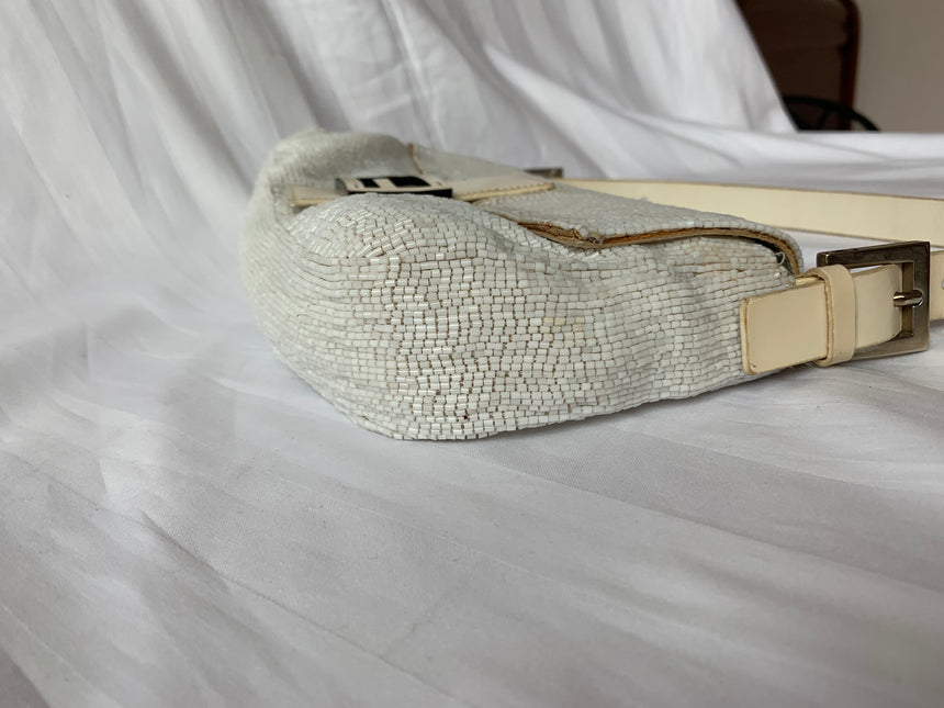 Sold FENDI Baguette White beads