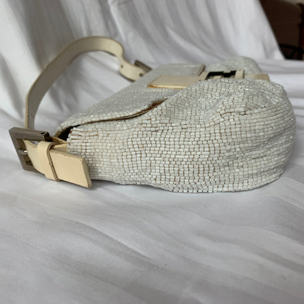 Sold FENDI Baguette White beads