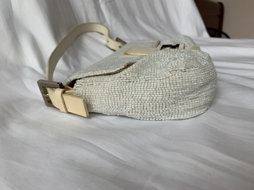 Sold FENDI Baguette White beads