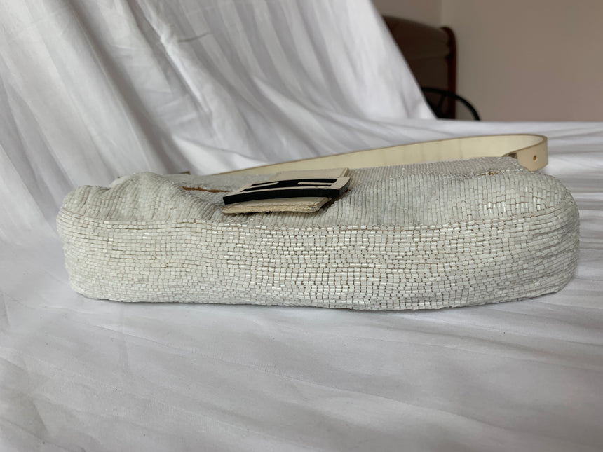 Sold FENDI Baguette White beads
