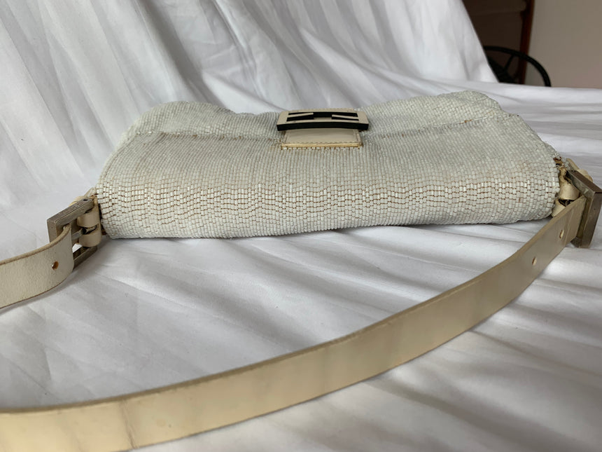 Sold FENDI Baguette White beads