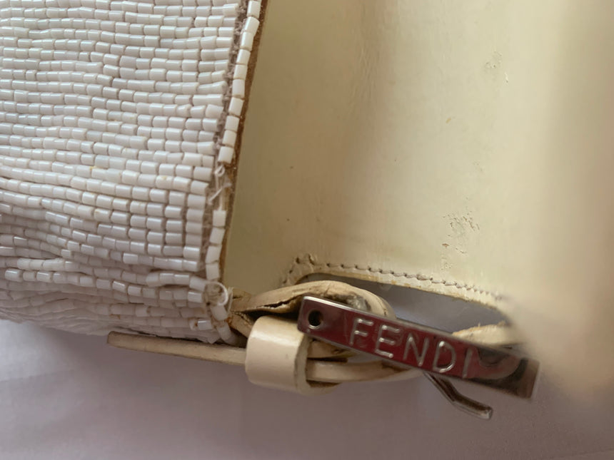 Sold FENDI Baguette White beads