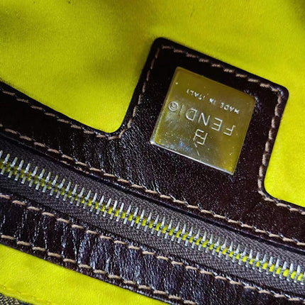 Sold FENDI Baguette Zucca Print with Flower Embroidery