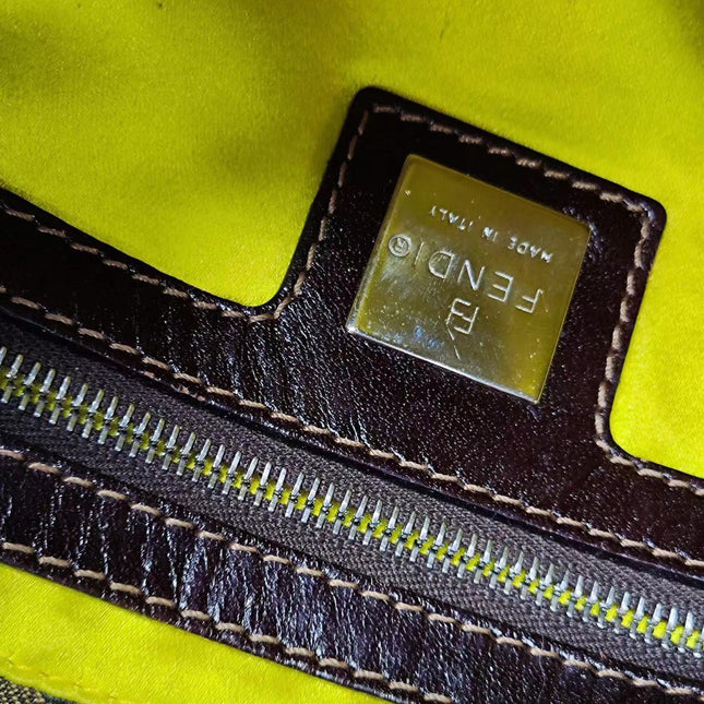 Sold FENDI Baguette Zucca Print with Flower Embroidery
