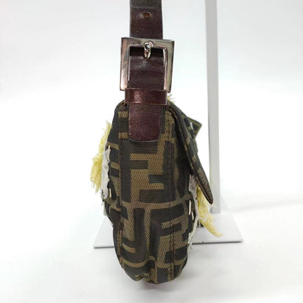 Sold FENDI Baguette Zucca Print with Flower Embroidery