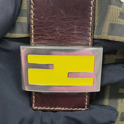 Sold FENDI Baguette Zucca Print with Flower Embroidery